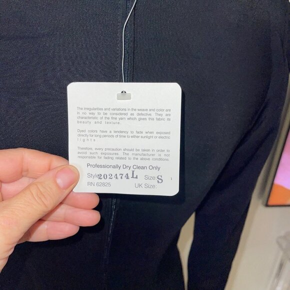 Tadashi Vintage Bodycon Dress Size Small Long Sleeves Side Slits Deadstock New - Picture 5 of 14